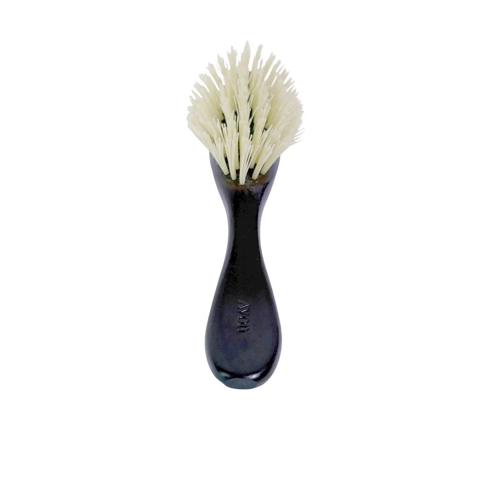 Vtg Avon Natural Performance Flair Hair Brush Brown Handle 7 Row Plastic Bristle
